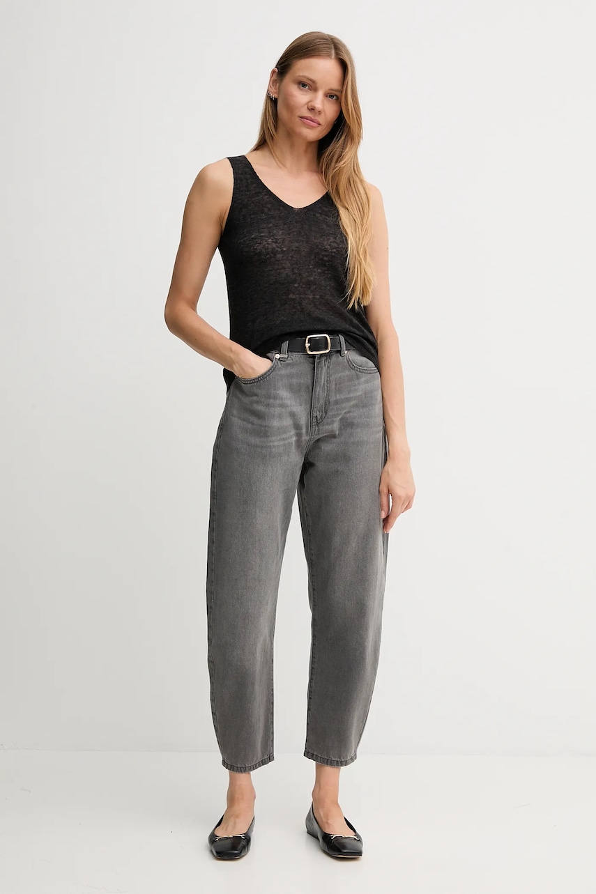 Топ с шерстью United Colors of Benetton цвет серый 109PDH01F Топ с шерстью United Colors of Benetton цвет серый 109PDH01F