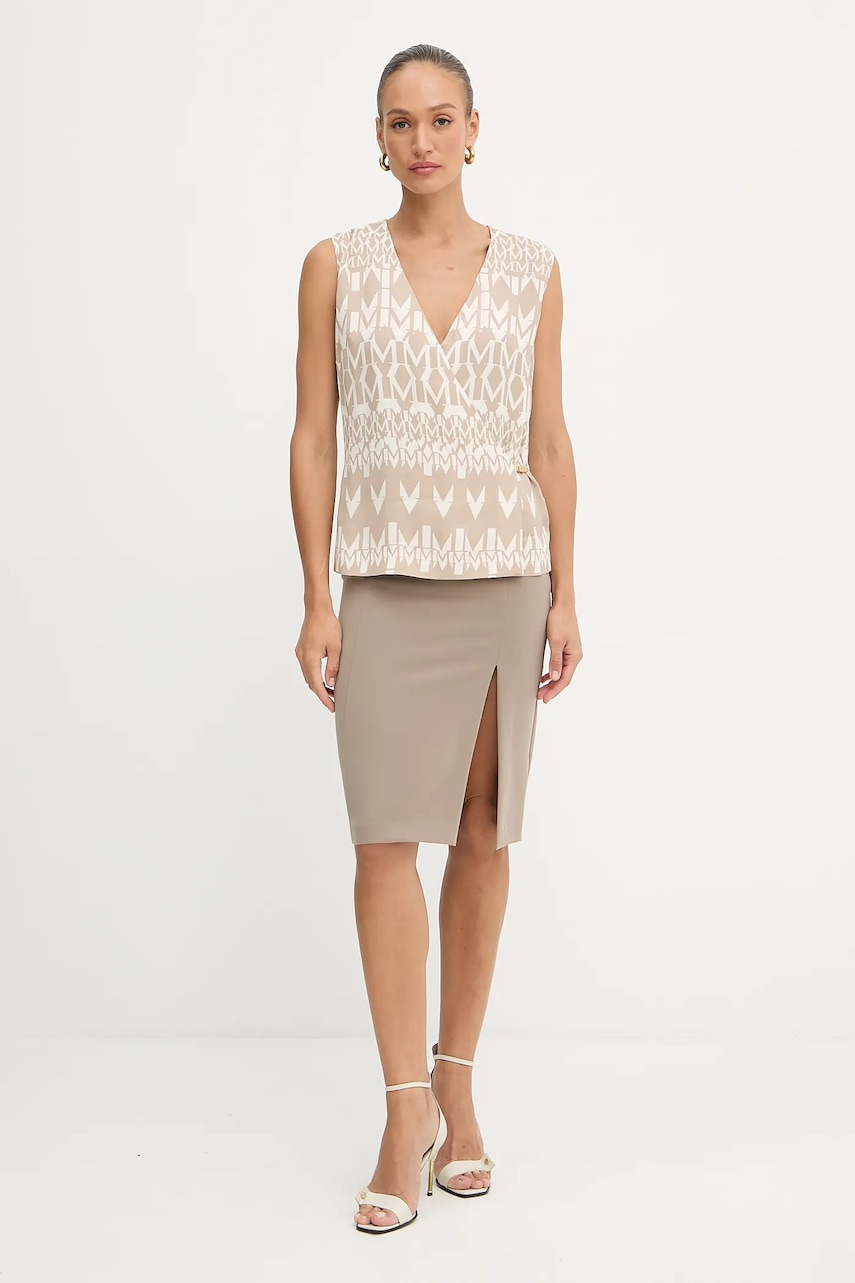 Блузка Marciano Guess BRITNEY цвет бежевый узор 5YGH09 7352A Блузка Marciano Guess BRITNEY цвет бежевый узор 5YGH09 7352A