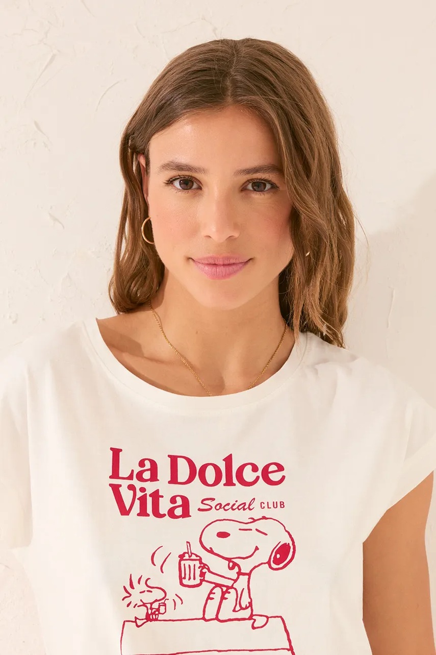 Хлопковая футболка womensecret цвет белый 3279713