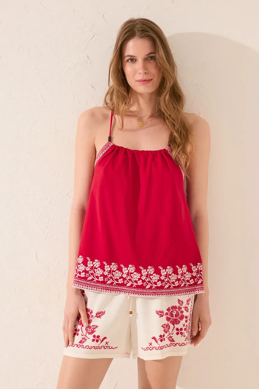 women'secret tricou fără mâneci culoarea roșu, 3279704