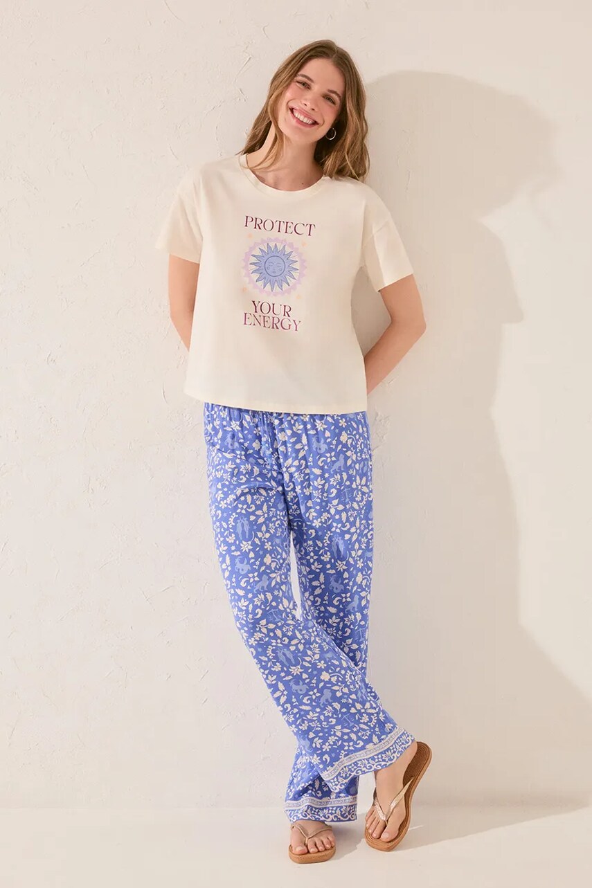 Levně Bavlněné tričko women'secret dámské, béžová barva, 3279711
