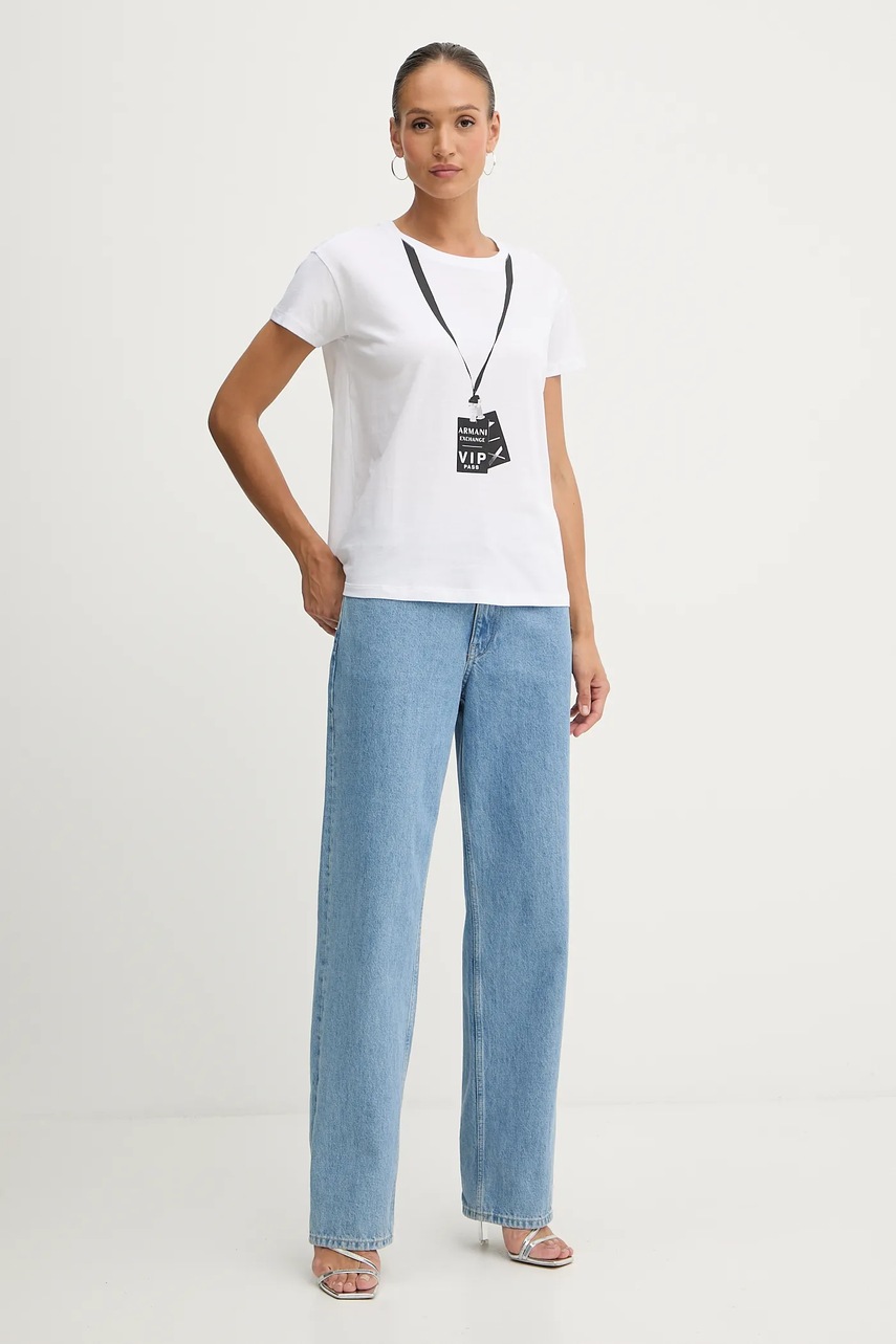 Хлопковая футболка Armani Exchange цвет белый XW001361 AF10356