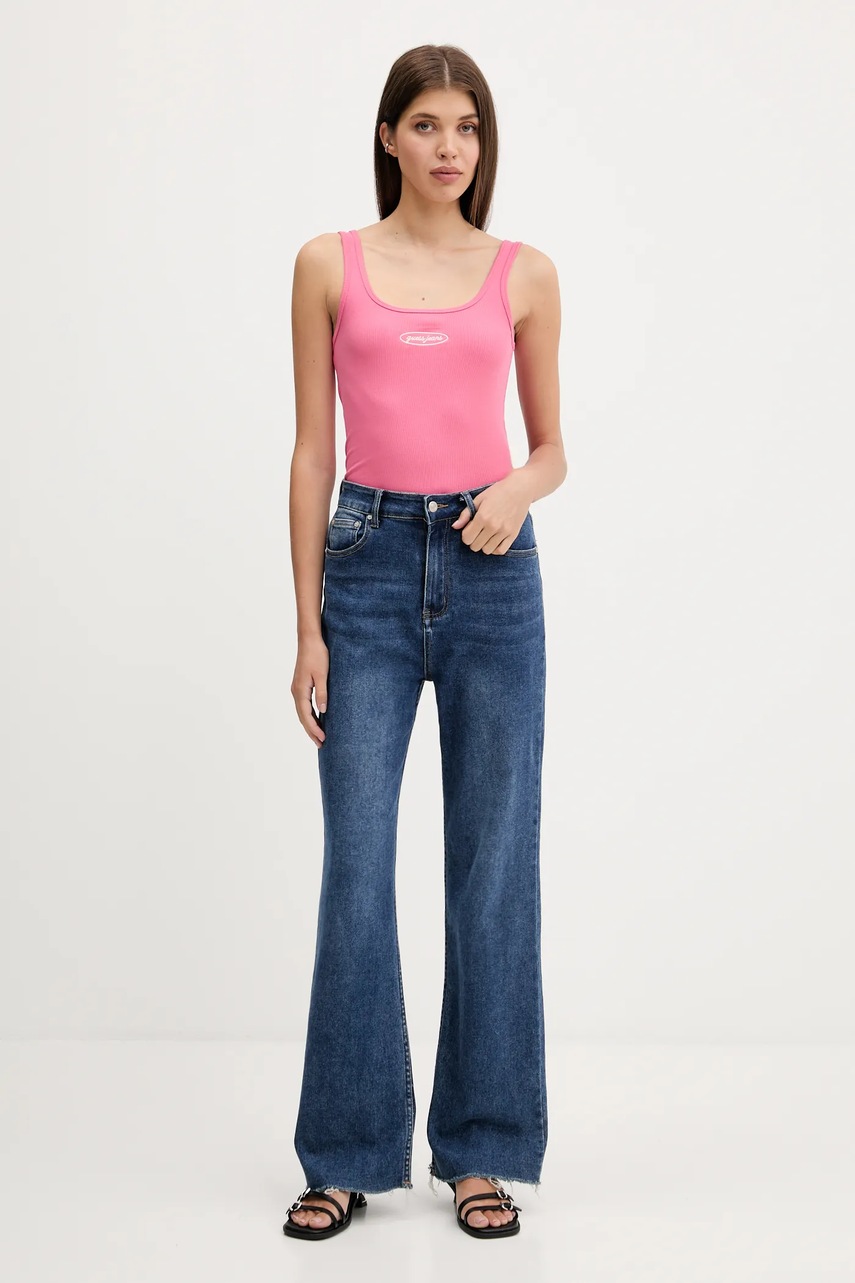 Топ Guess Jeans цвет розовый W5YP35 KA0H1