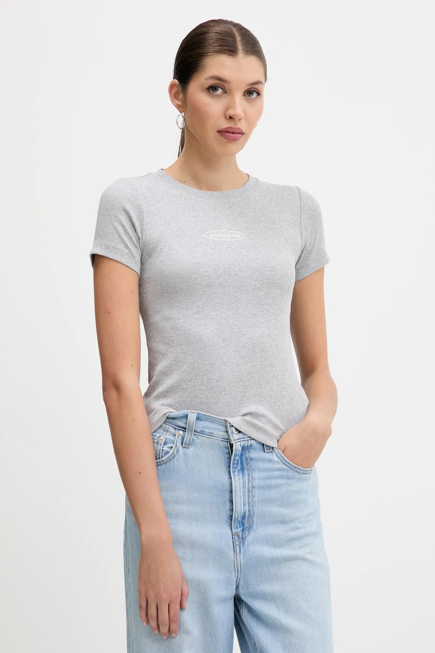 Levně Tričko Guess Jeans dámské, šedá barva, W5YP37 KA0H1