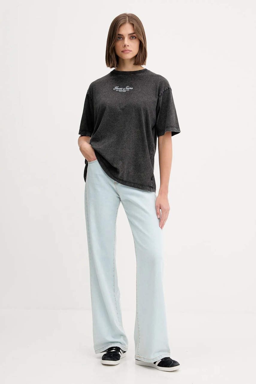 Хлопковая футболка Guess Jeans цвет чёрный W5YI25 K8HM0