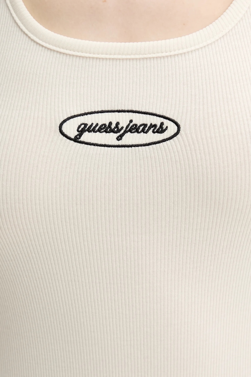 Сукня Guess Jeans колір бежевий mini облягаюча W5YK0I KA0H1