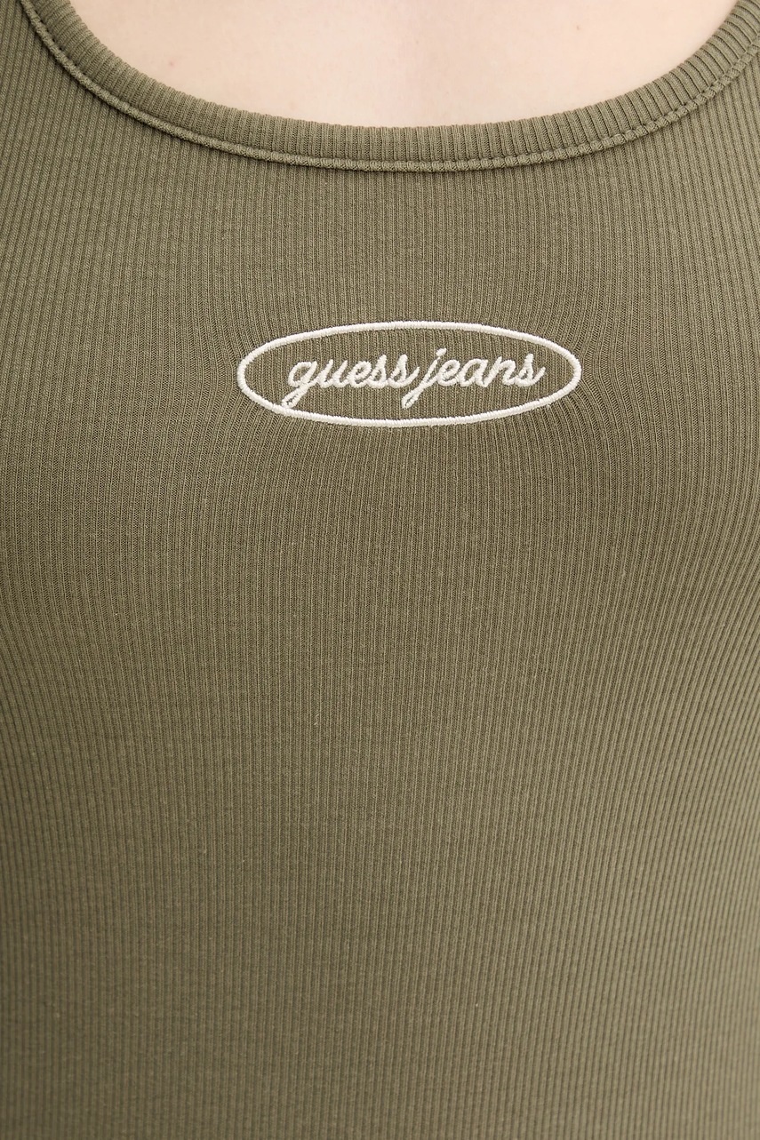 Сукня Guess Jeans колір зелений mini облягаюча W5YK0I KA0H1