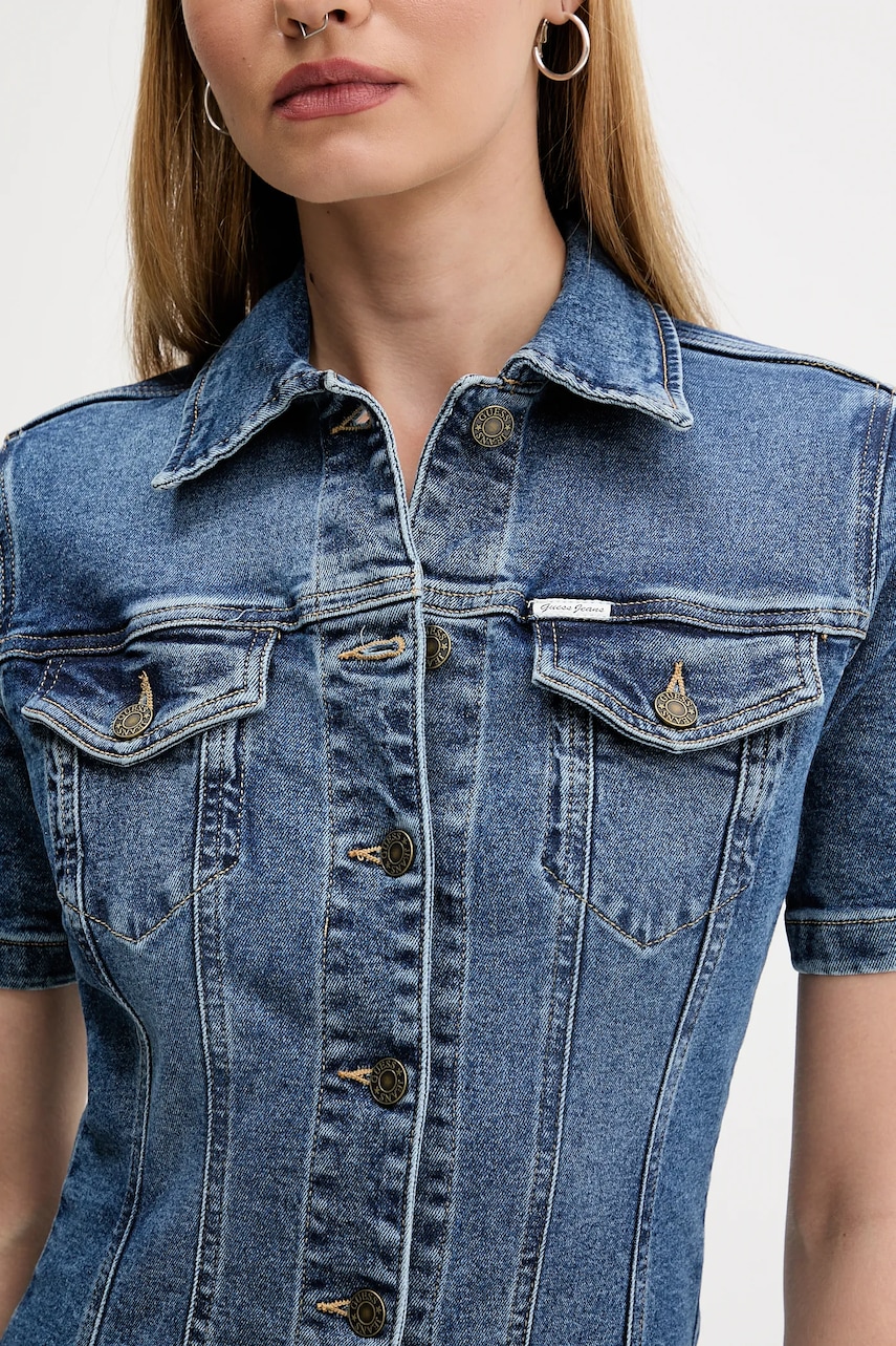 Джинсова сукня Guess Jeans mini пряма W5YK55 D5R11