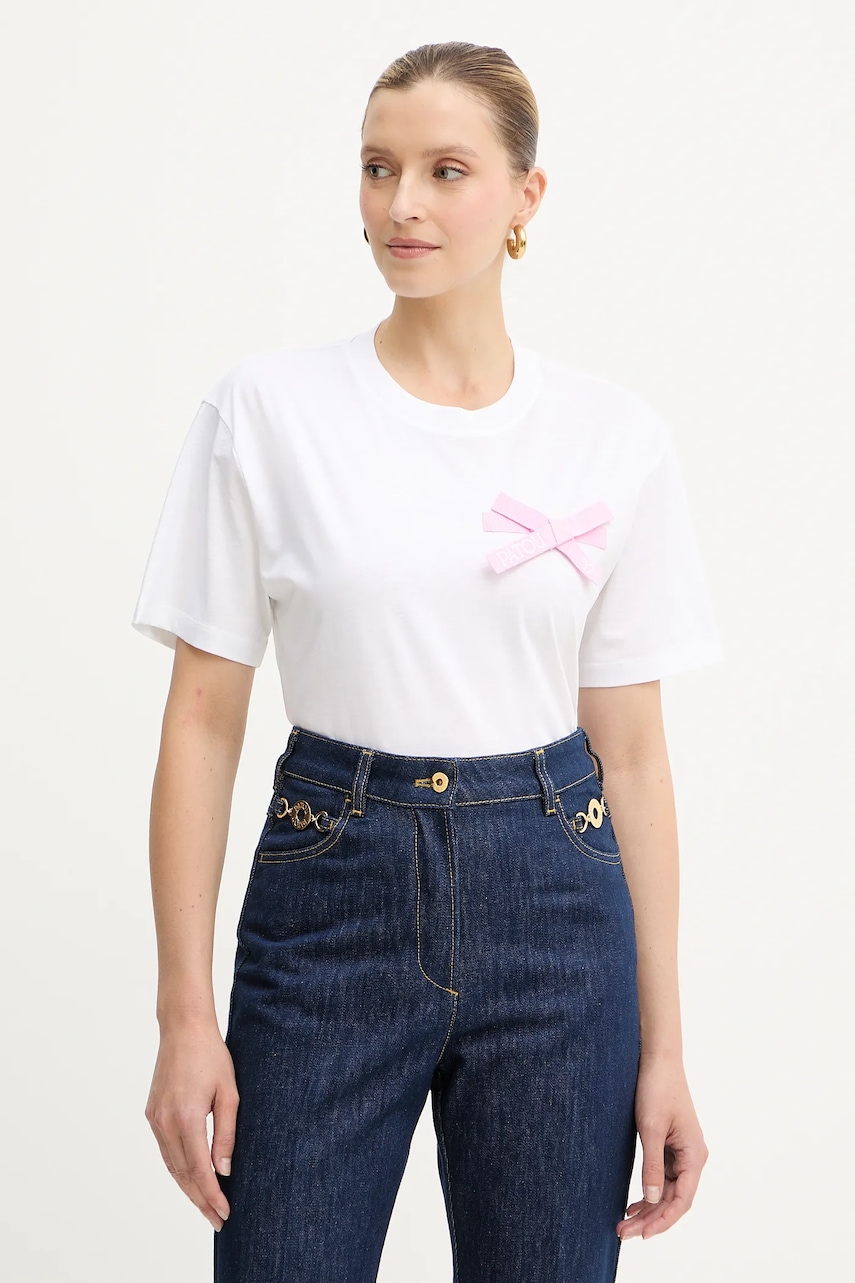 Patou tricou din bumbac culoarea alb, JE1859999