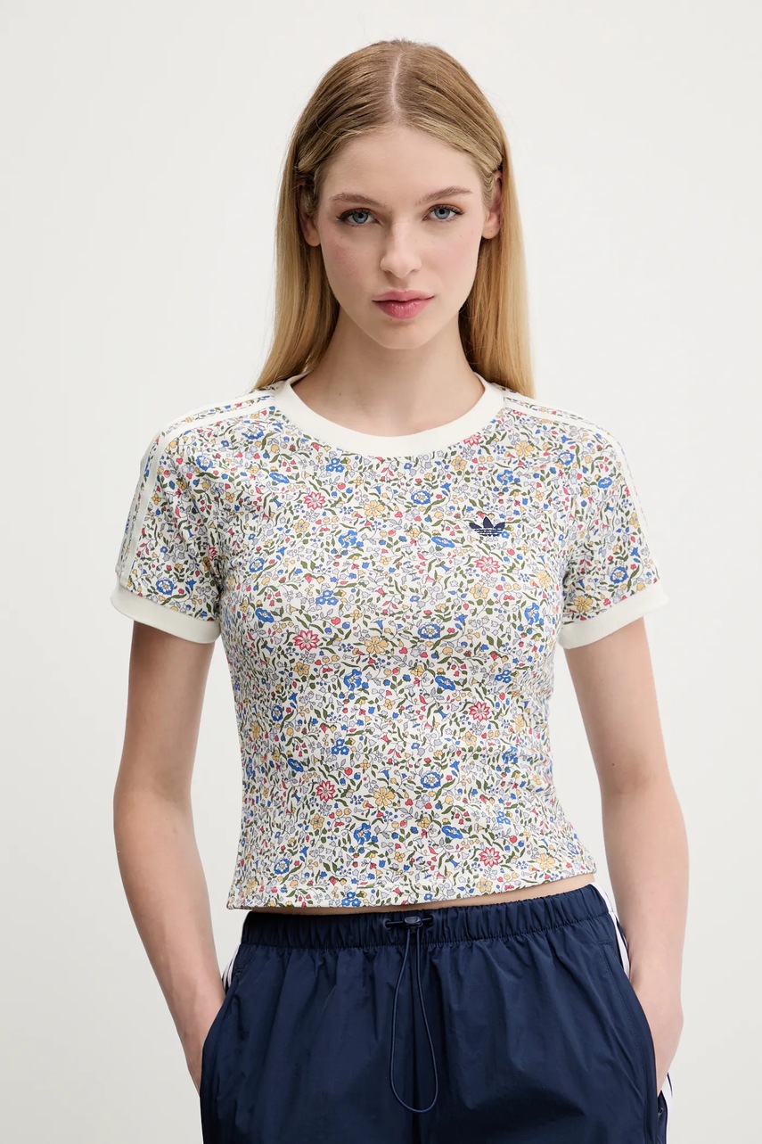 

Тениска adidas Originals Liberty дамска в бяло JW5199, Многоцветен