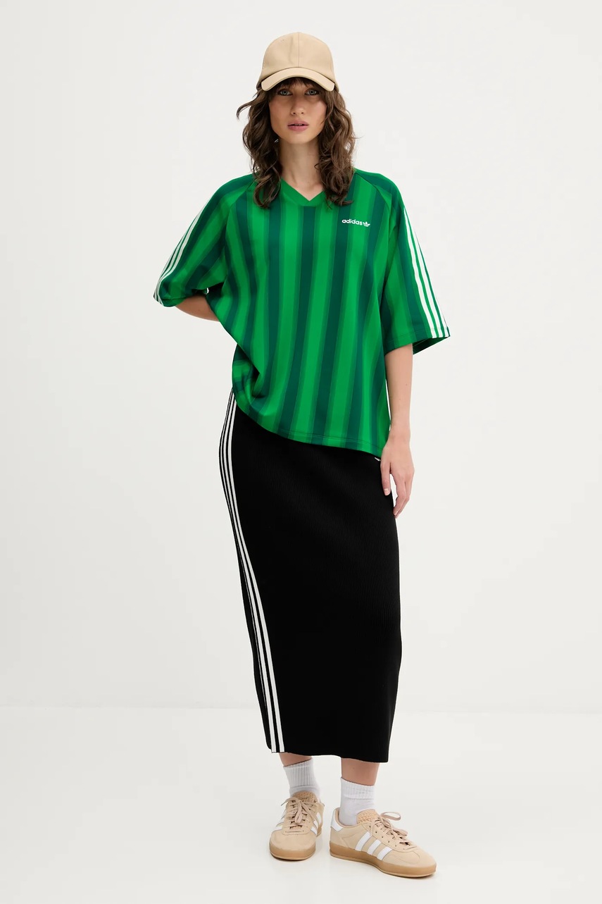 Футболка adidas Originals Linear Tee цвет зелёный JW6022