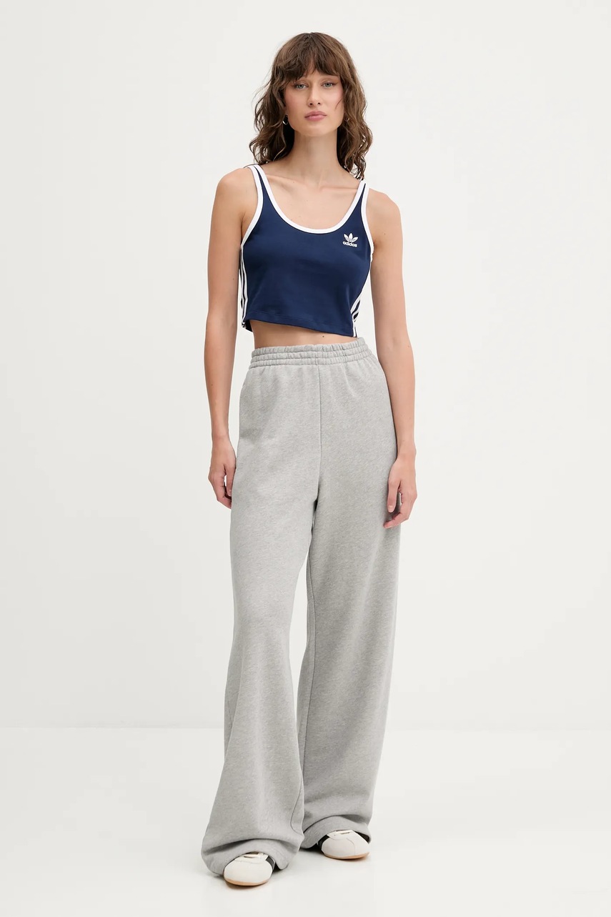 Топ adidas Originals 3-Stripes цвет синий JX5147 Топ adidas Originals 3-Stripes цвет синий JX5147