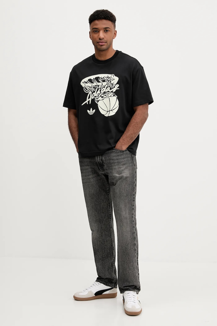 Футболка adidas Originals Hot Shot Tee мужская цвет чёрный JY3650 Футболка adidas Originals Hot Shot Tee мужская цвет чёрный JY3650
