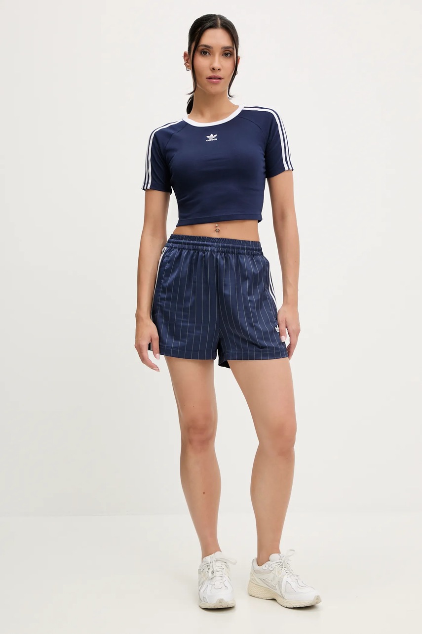 Футболка adidas Originals 3-Stripes цвет синий JY4859 Футболка adidas Originals 3-Stripes цвет синий JY4859