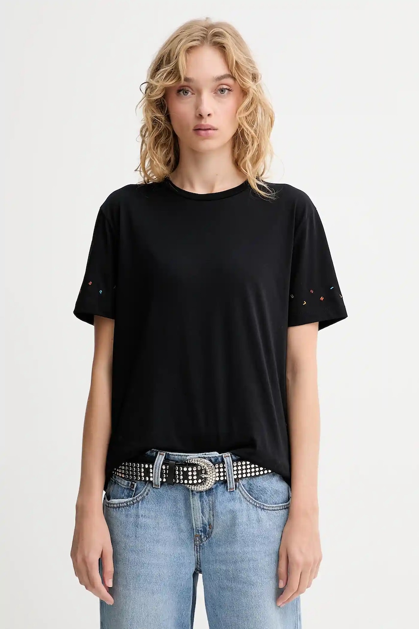 PS Paul Smith tricou din bumbac culoarea negru, W2R-232V-TP5443