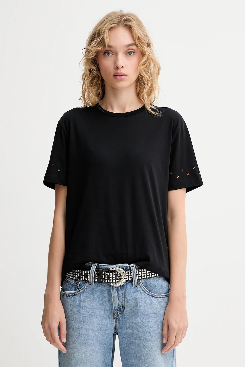 PS Paul Smith tricou din bumbac culoarea negru, W2R-232V-TP5443