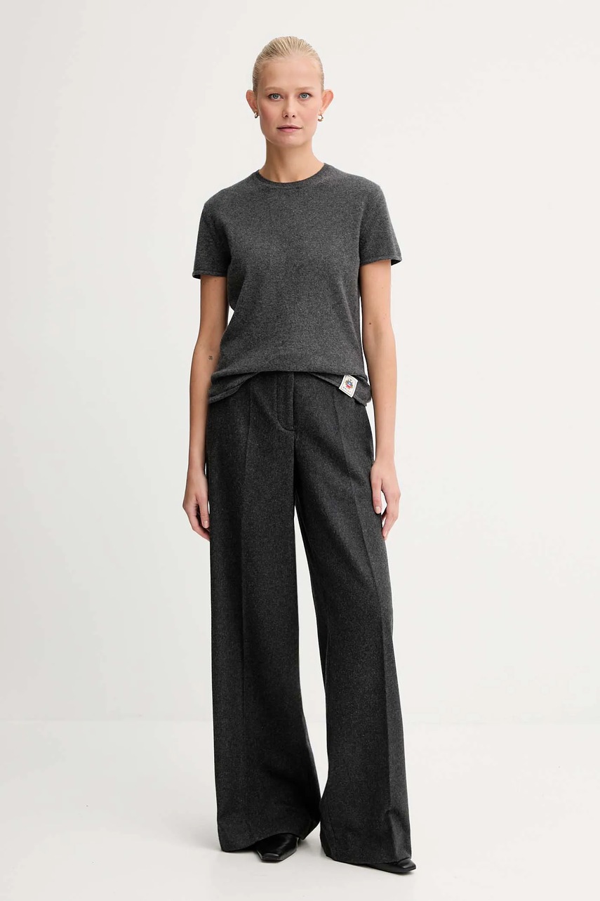 Кашемировая футболка Bally цвет серый WKN07A