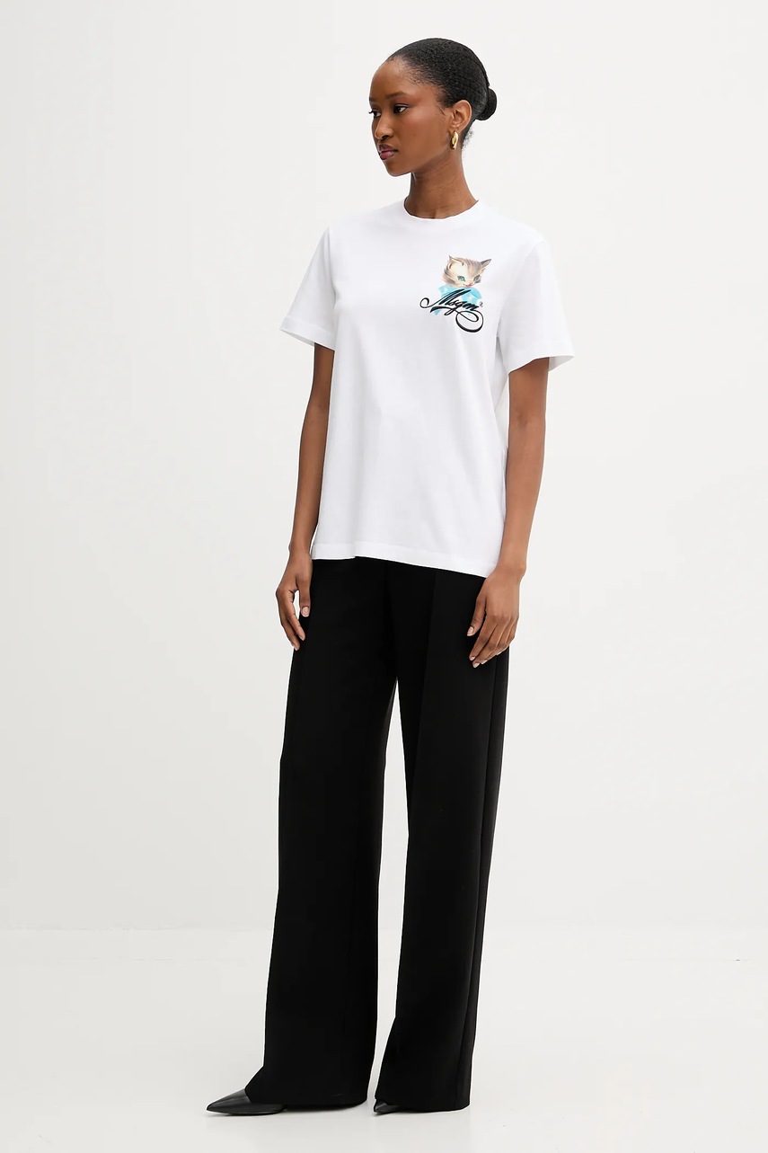 Хлопковая футболка MSGM цвет белый 3941MDM110SE.257590