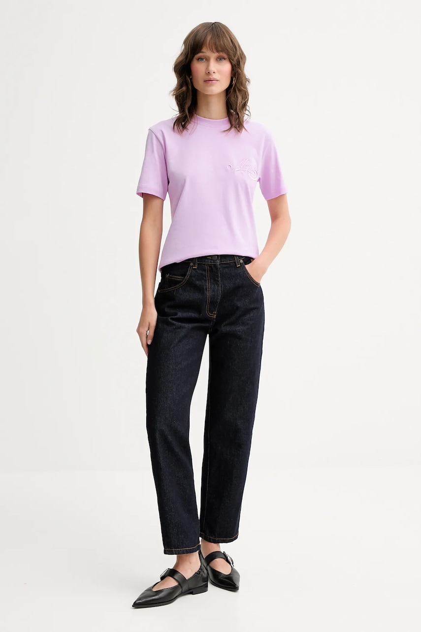 Хлопковая футболка MSGM цвет розовый 3941MDM81.257798 Хлопковая футболка MSGM цвет розовый 3941MDM81.257798