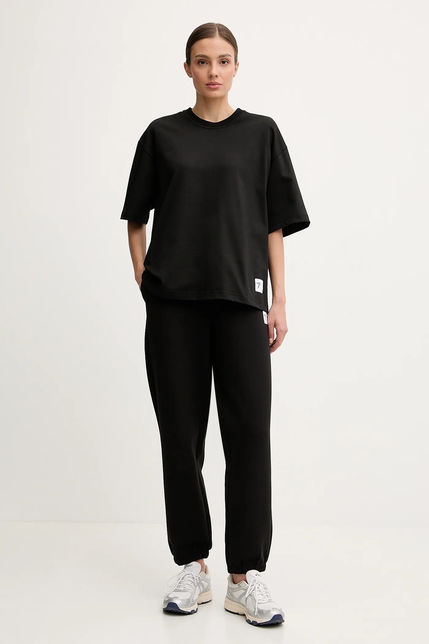 Хлопковая футболка EA7 Emporio Armani цвет чёрный AF12957.7X000036