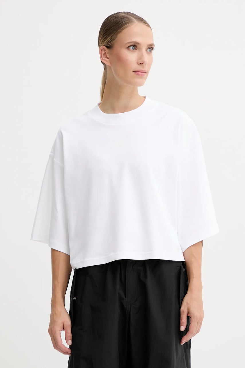 adidas tricou din bumbac City Escape culoarea alb, JF3404