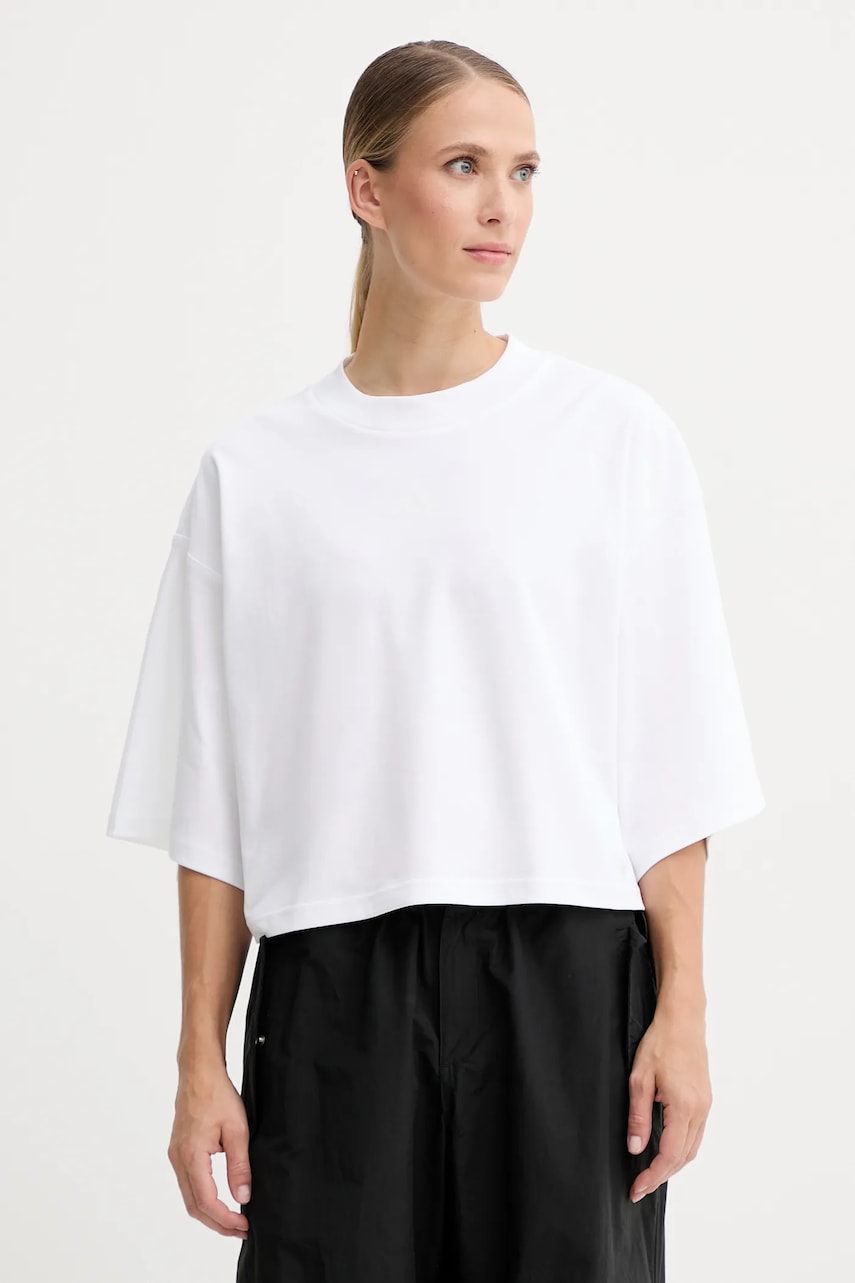 adidas tricou din bumbac City Escape culoarea alb, JF3404
