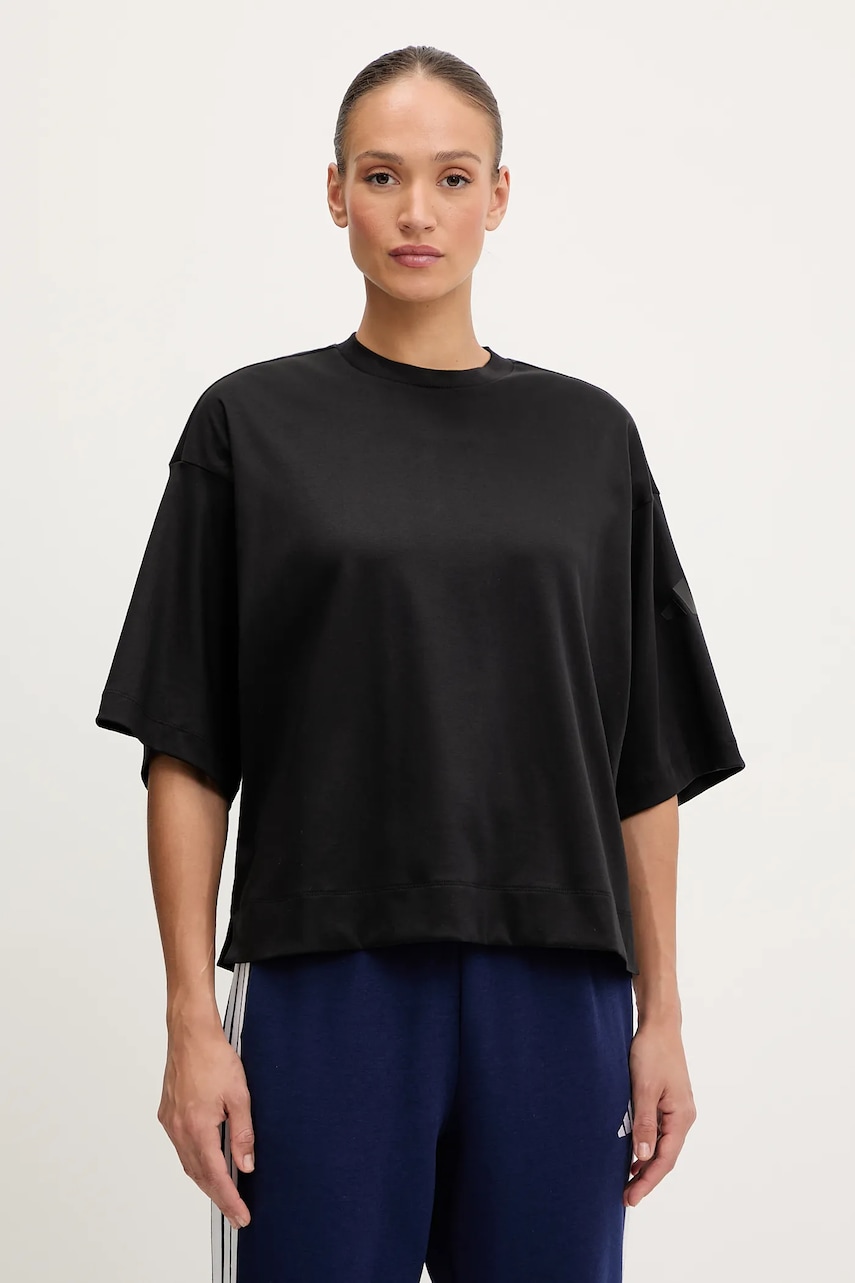 adidas tricou din bumbac All SZN culoarea negru, JM3800