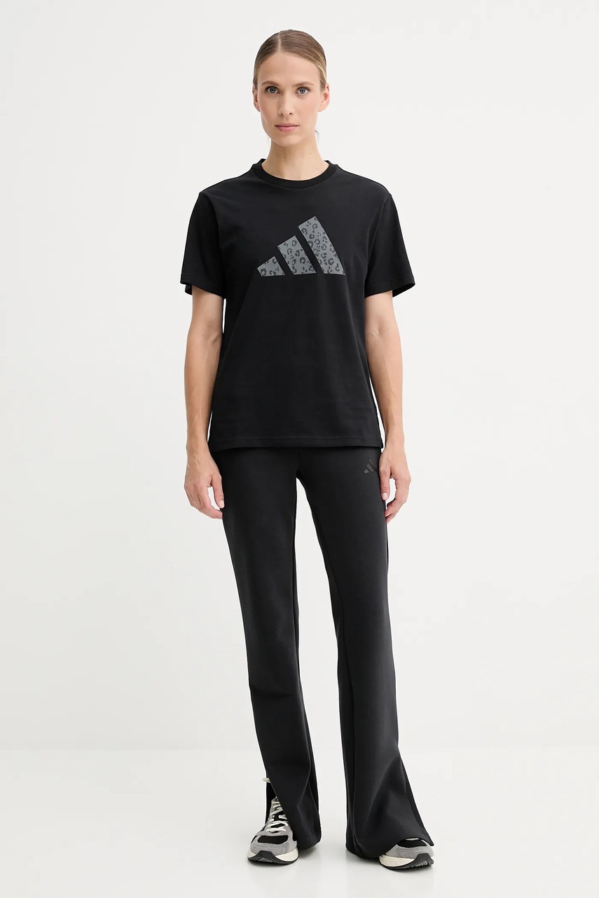 Хлопковая футболка adidas Animal цвет чёрный JV8536