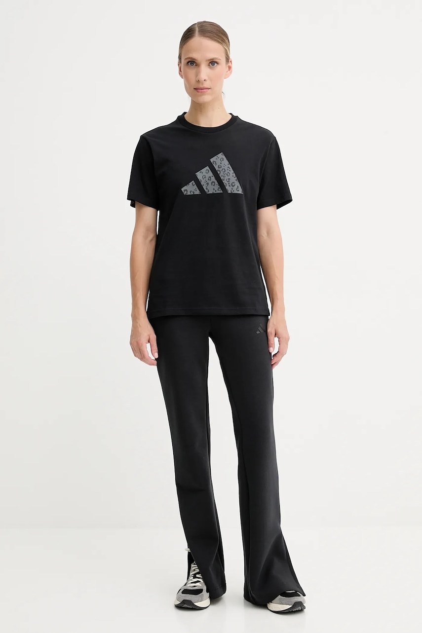 Хлопковая футболка adidas Animal цвет чёрный JV8536 Хлопковая футболка adidas Animal цвет чёрный JV8536