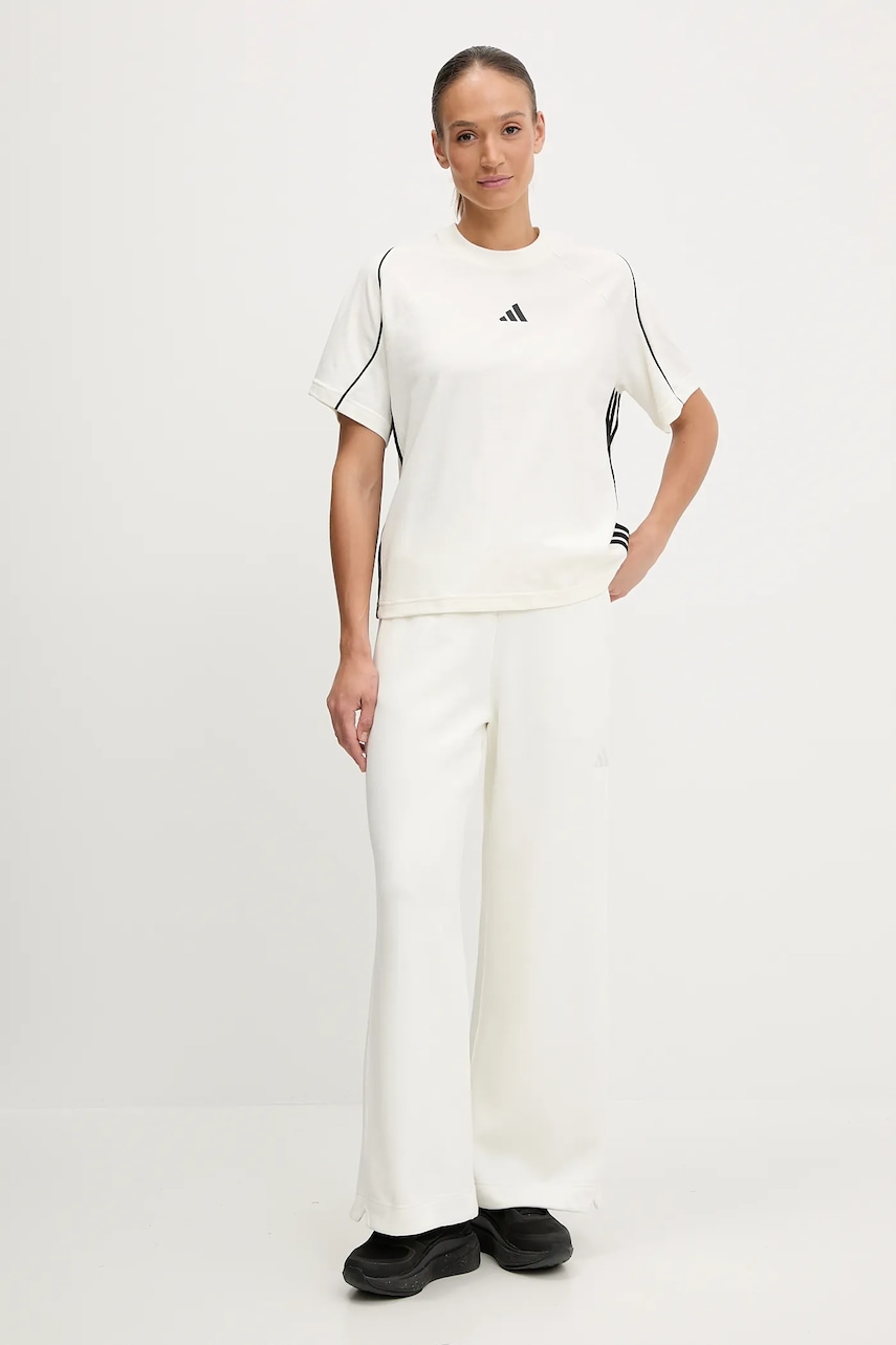 Хлопковая футболка adidas Stadium цвет бежевый JW0450