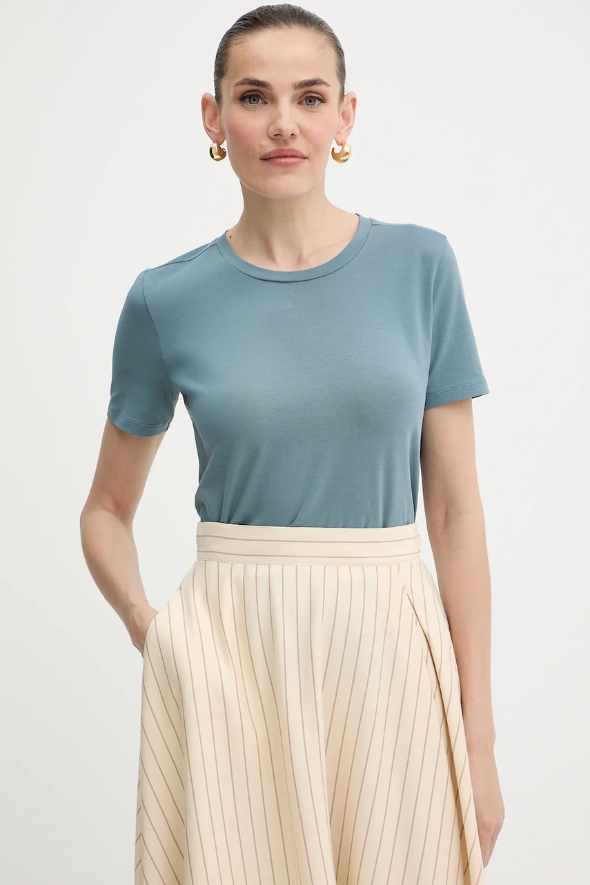 MM tricou MULINO culoarea turcoaz, 2526976017600