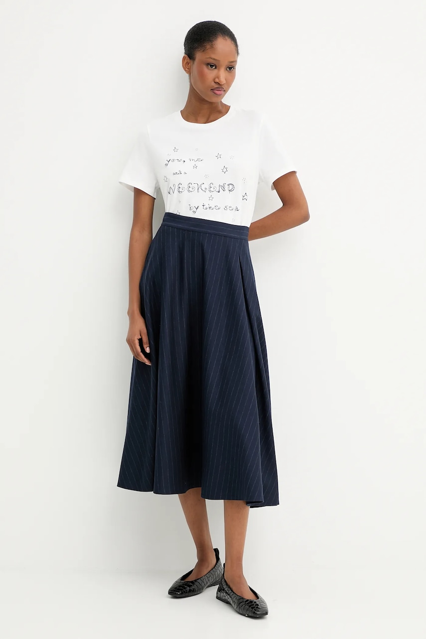 Хлопковая футболка Weekend Max Mara ARA цвет белый 2525976041600 Хлопковая футболка Weekend Max Mara ARA цвет белый 2525976041600