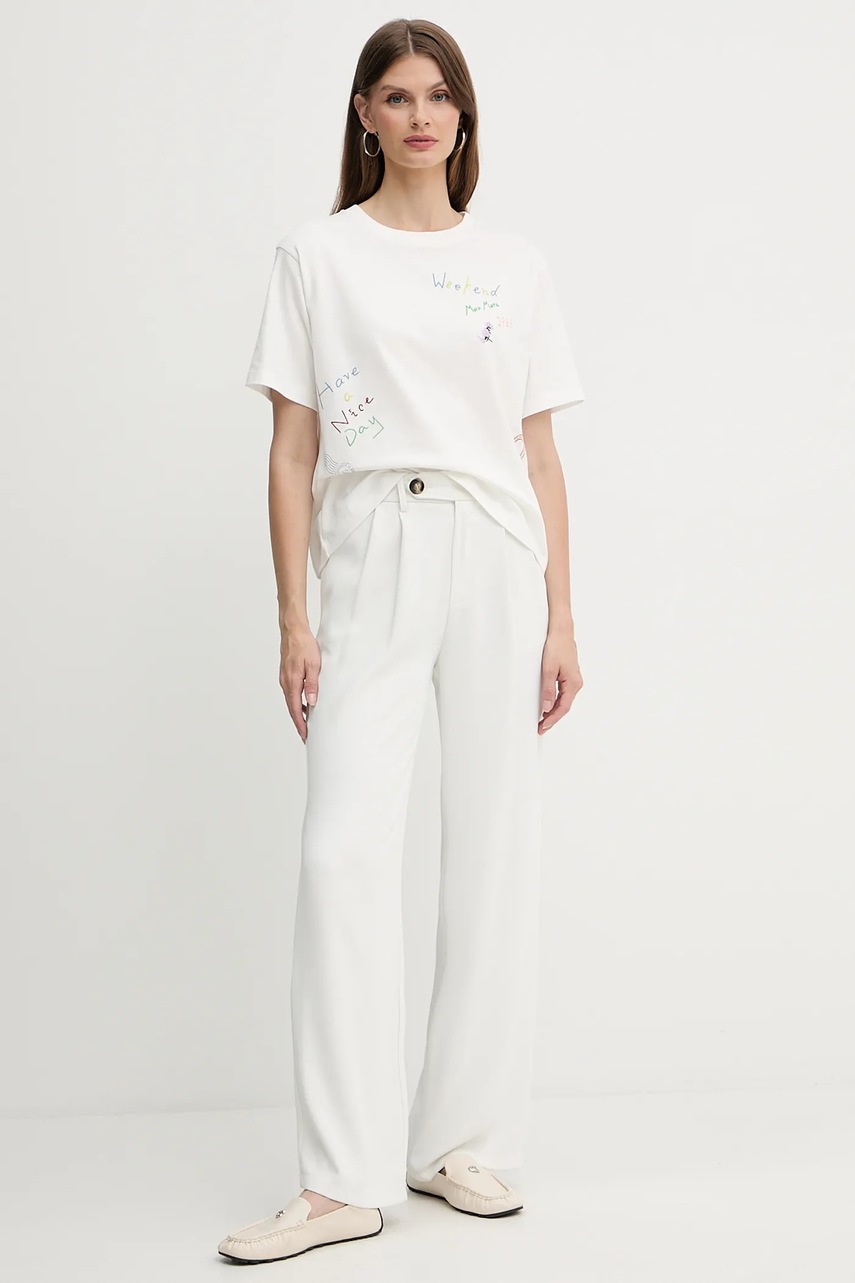 Хлопковая футболка Weekend Max Mara цвет белый 2525976051600