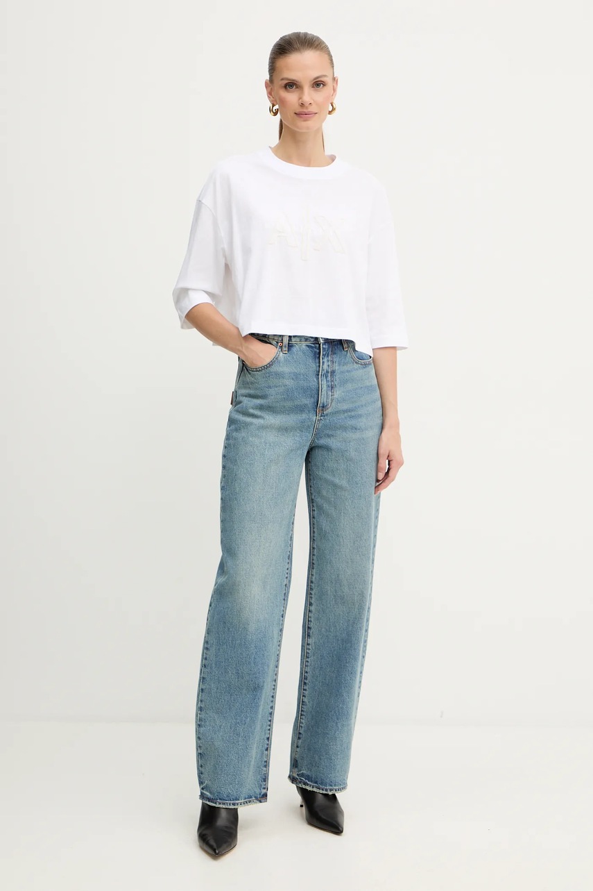 Хлопковая футболка Armani Exchange цвет белый XW001080 AF10356