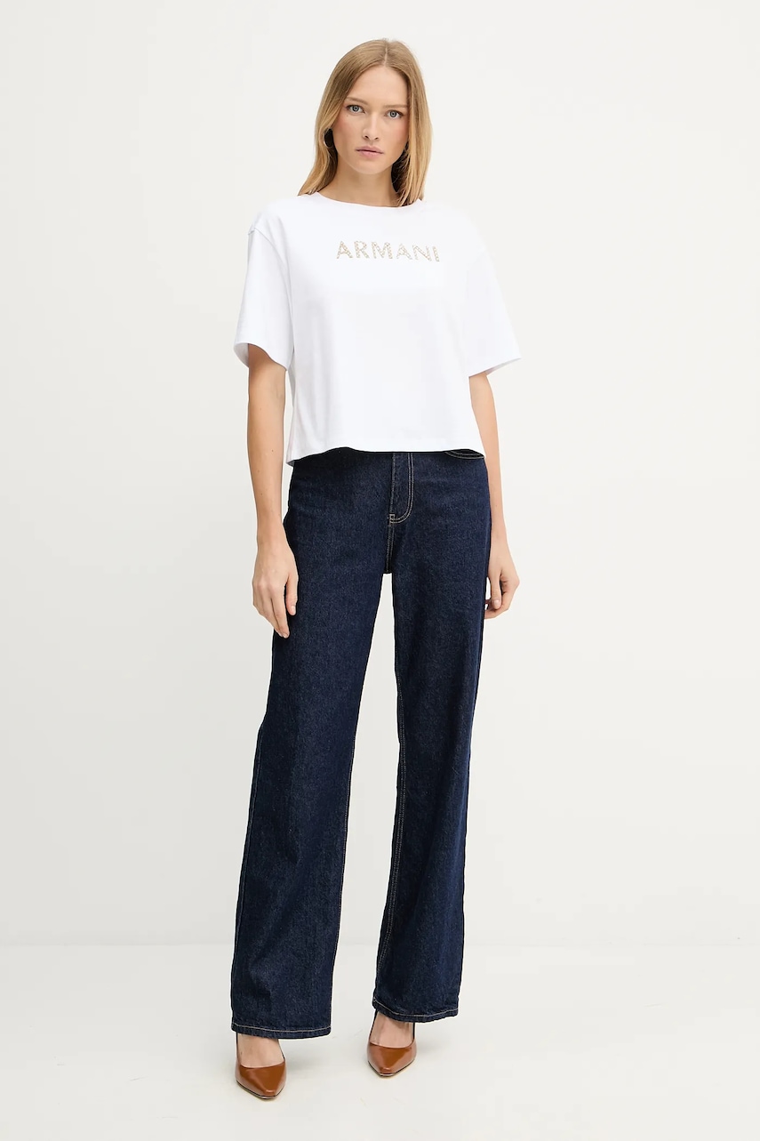 Хлопковая футболка Armani Exchange цвет белый XW001364 AF15085 Хлопковая футболка Armani Exchange цвет белый XW001364 AF15085