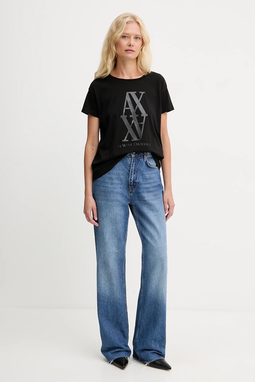 Хлопковая футболка Armani Exchange цвет чёрный XW001373 AF10356