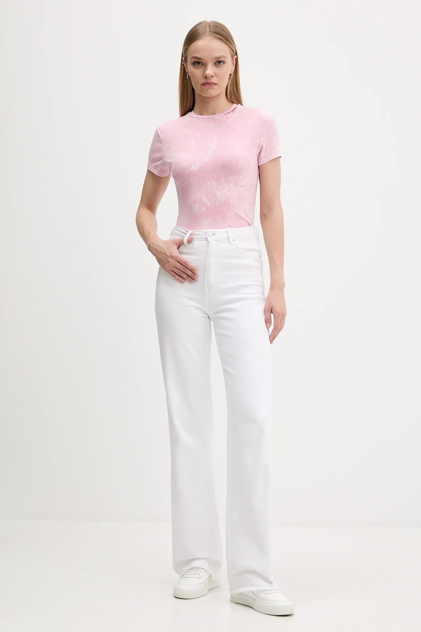 Футболка Tommy Jeans цвет розовый DW0DW21531