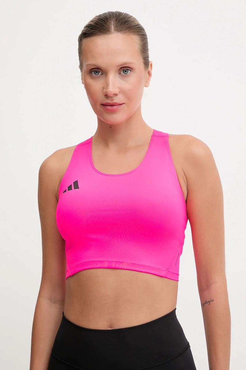 Levně Běžecký top adidas Performance Adizero Essentials růžová barva, IY5547