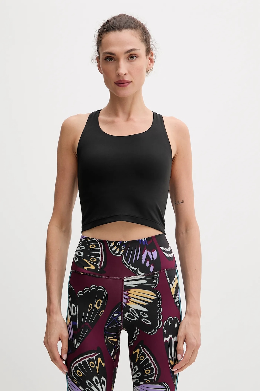 adidas Performance top de yoga All Me culoarea negru, JL5523