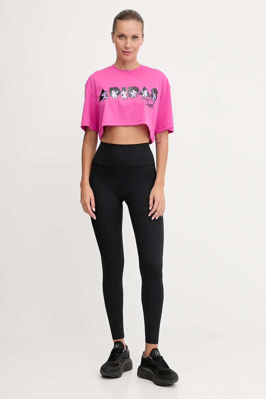 Футболка для тренировок adidas Performance PRIDE цвет розовый JL7612