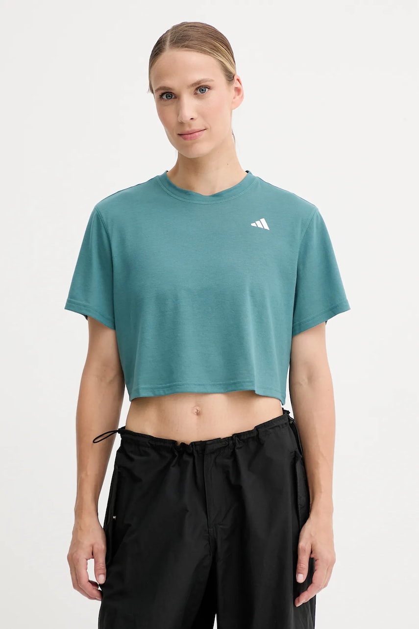 adidas Performance tricou de antrenament WORKOUT ESSENTIALS culoarea verde, JY2218