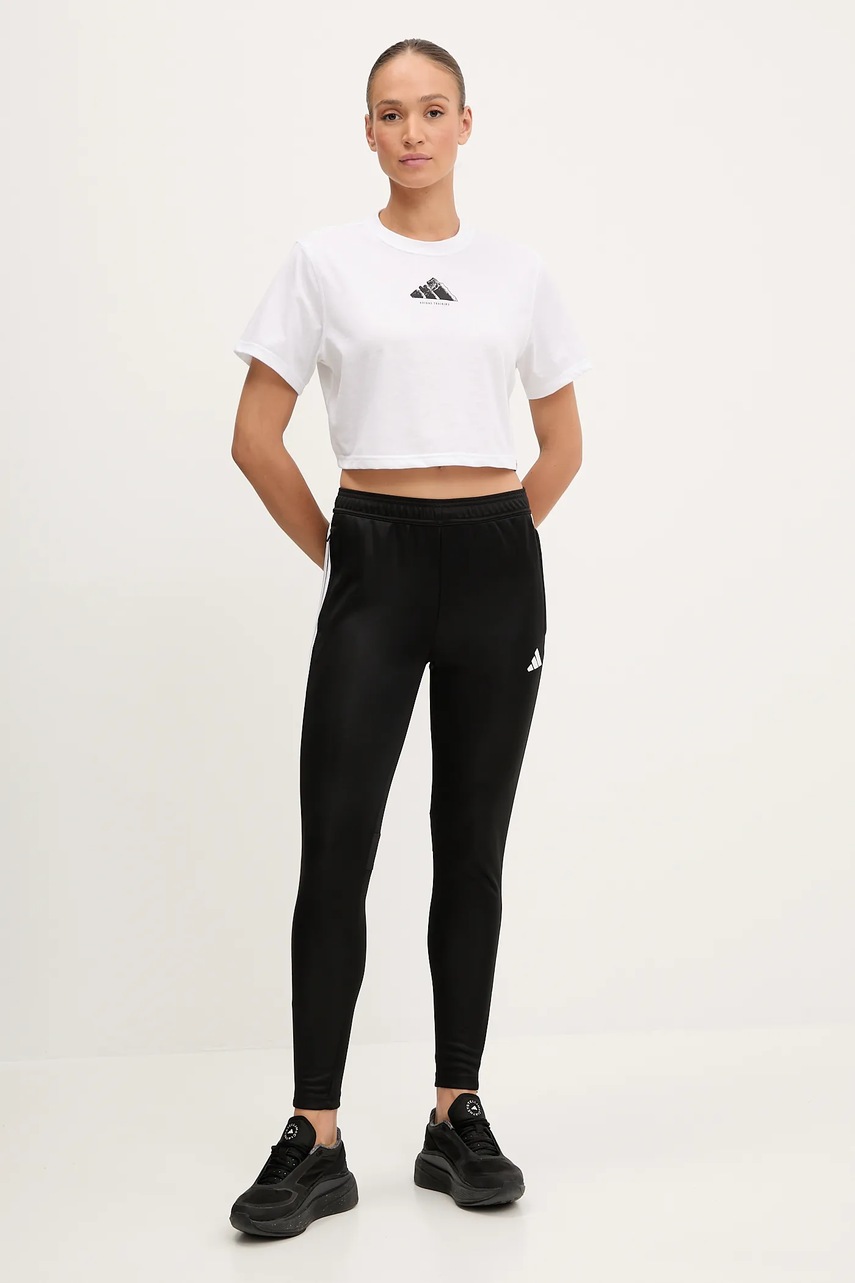 Футболка adidas Performance TIE-INS цвет белый JY3370