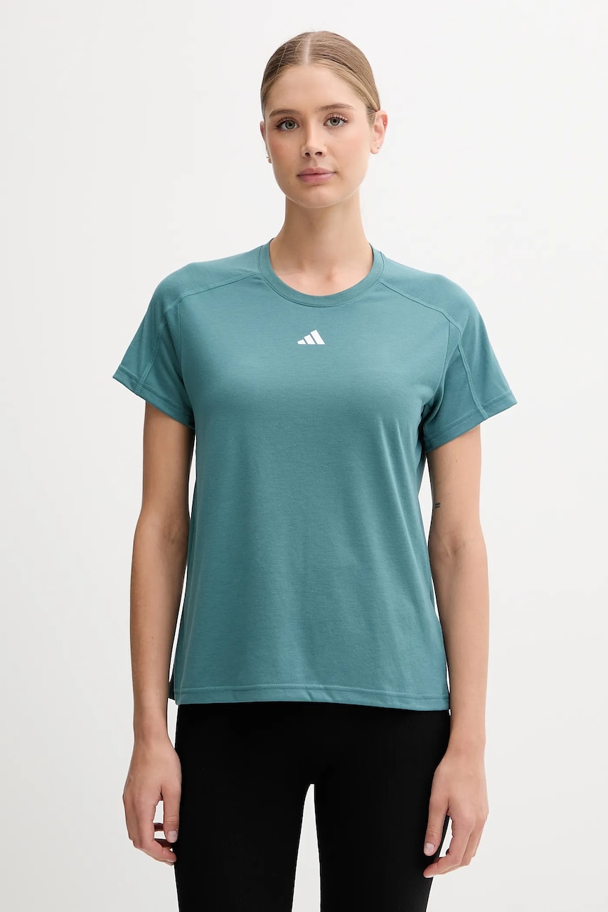 adidas Performance tricou de antrenament WORKOUT ESSENTIALS culoarea verde, JY4571