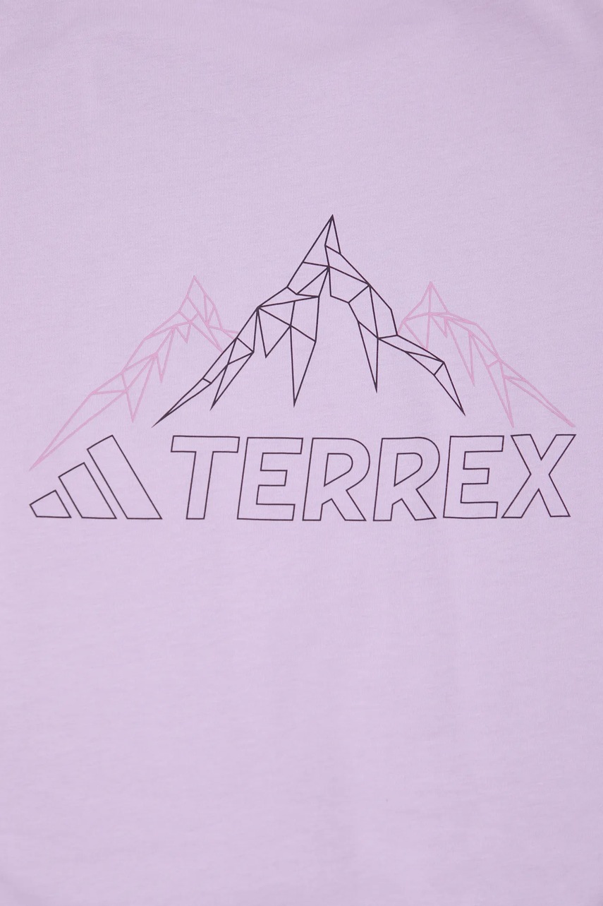 Αθλητικό μπλουζάκι adidas TERREX χρώμα: μοβ, JX3852 φωτογραφία