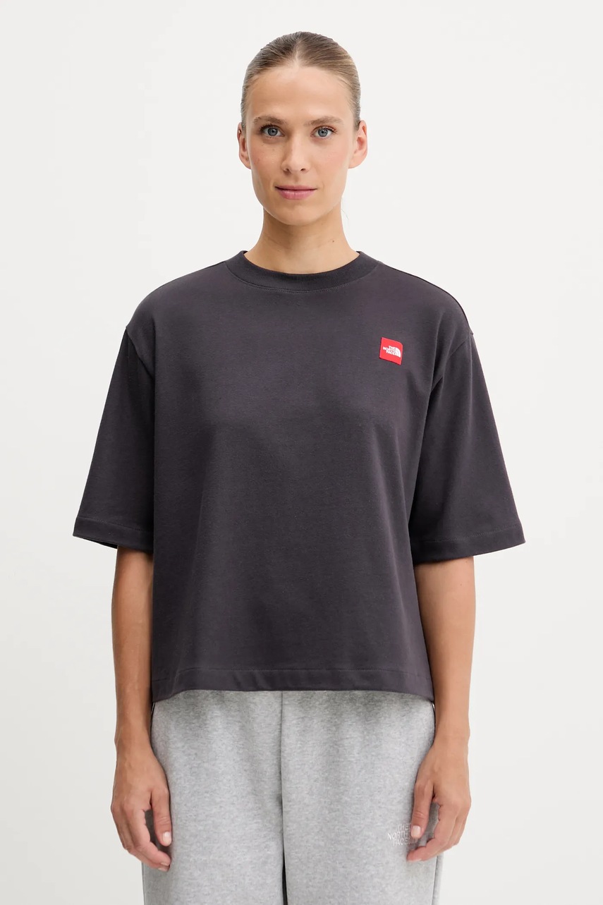 The North Face tricou din bumbac Redbox culoarea gri, NF0A8EG60SA1