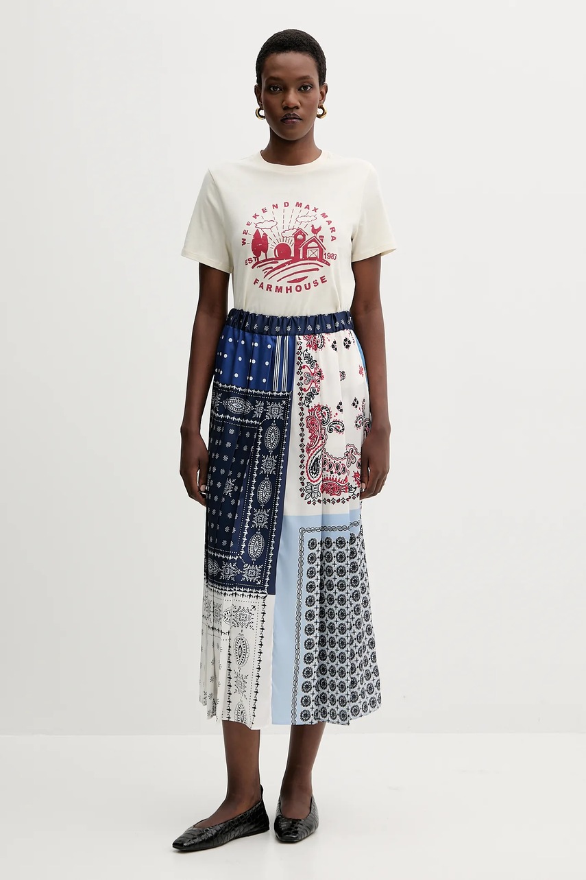 Хлопковая футболка Weekend Max Mara CLOWN цвет бежевый 2525976012600