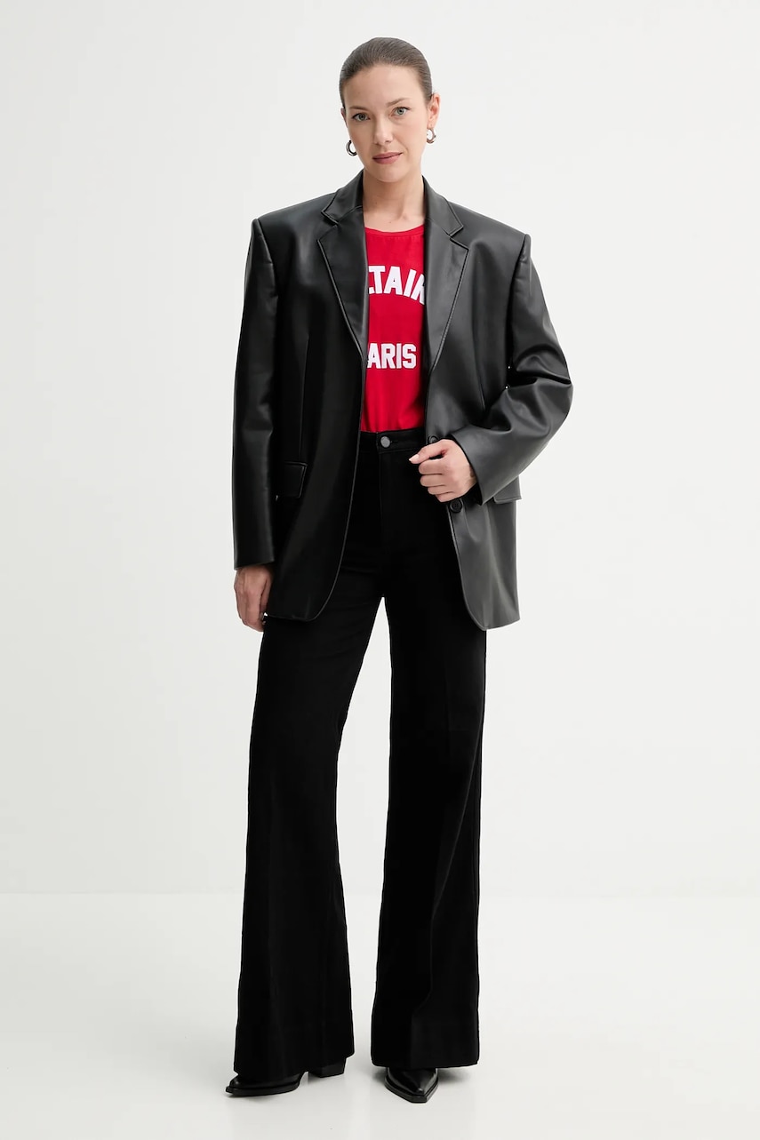 Хлопковая футболка ZADIG&VOLTAIRE цвет красный JWTS02837 Хлопковая футболка ZADIG&VOLTAIRE цвет красный JWTS02837