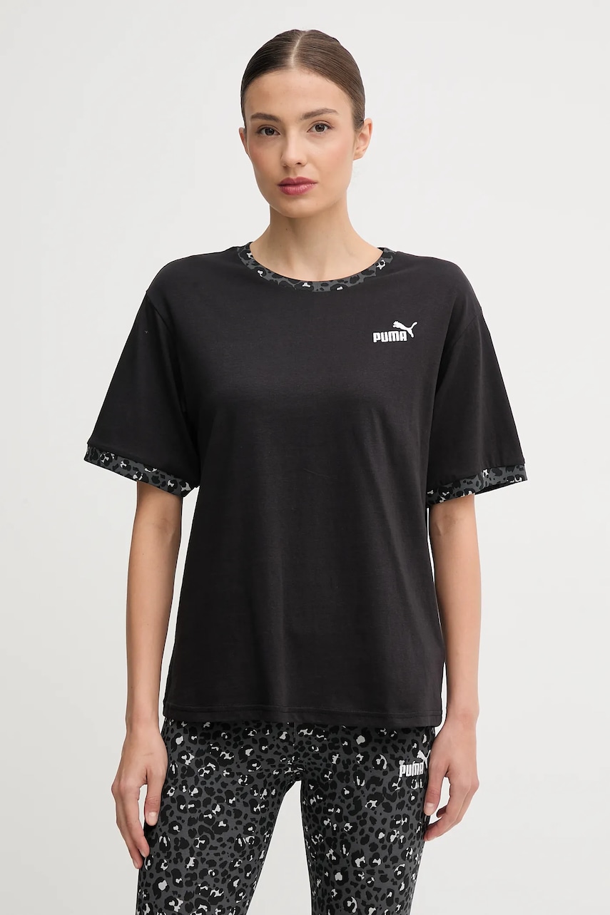 Puma tricou din bumbac culoarea negru, 688082