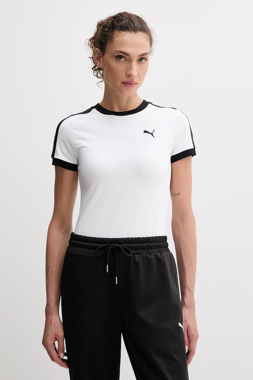 Puma tricou culoarea alb, 632129