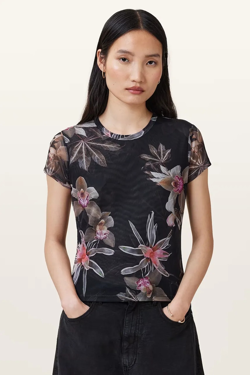 AllSaints tricou ELLIE culoarea negru, W267JC